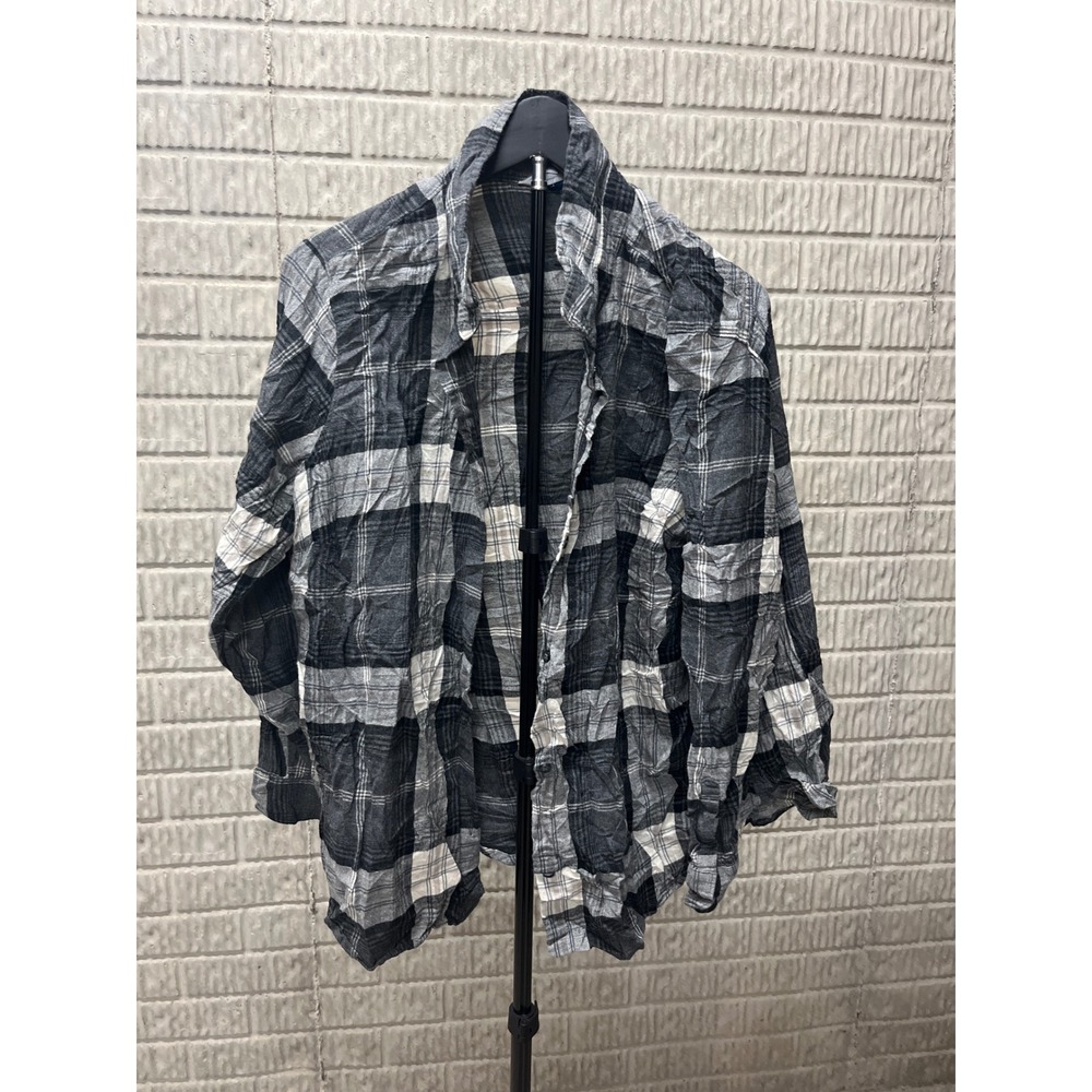 Old Navy Classic Shirt Plaid Flannel Long Sleeve Button‎ Up Top Men's XXL